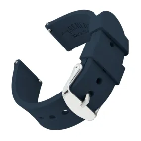 Quick Release Silicone Watch Band - Midnight Blue