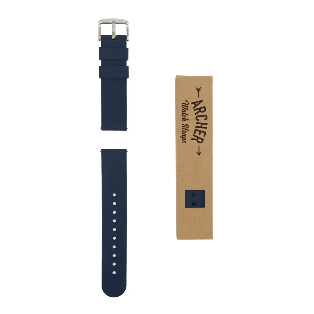 Quick Release Silicone Watch Band - Midnight Blue