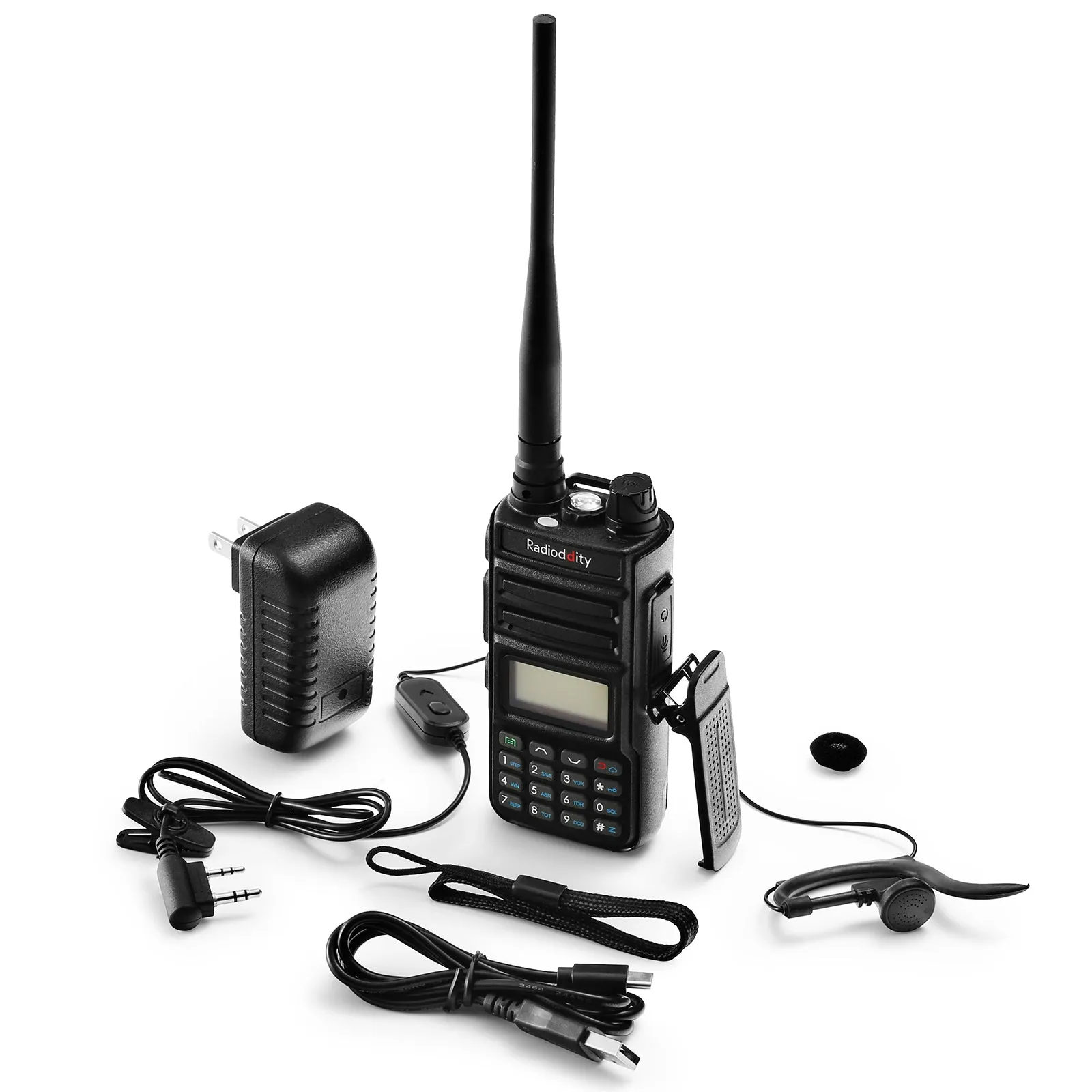 Radioddity GM-30 GMRS Radio | 5W | VHF & UHF Scanner | NOAA | USB-C | SYNC