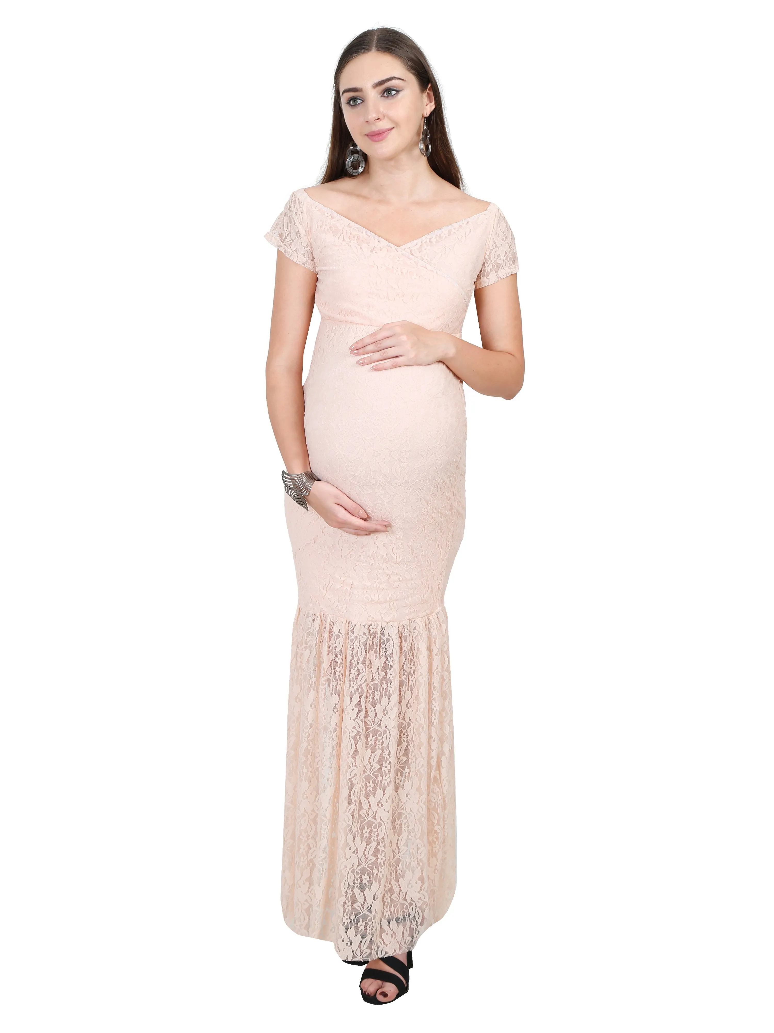 Raspberry Glow Maternity Dress