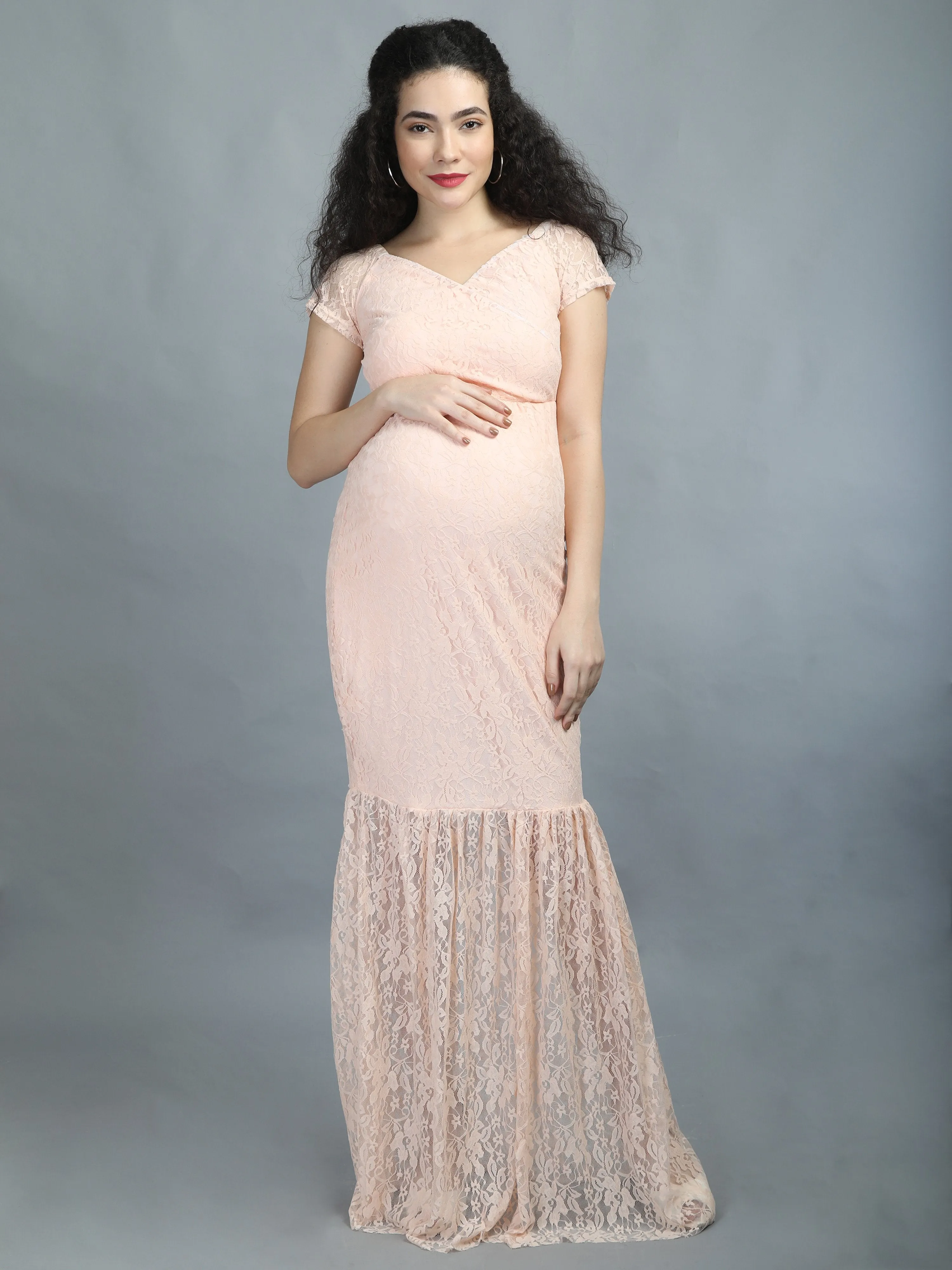 Raspberry Glow Maternity Dress