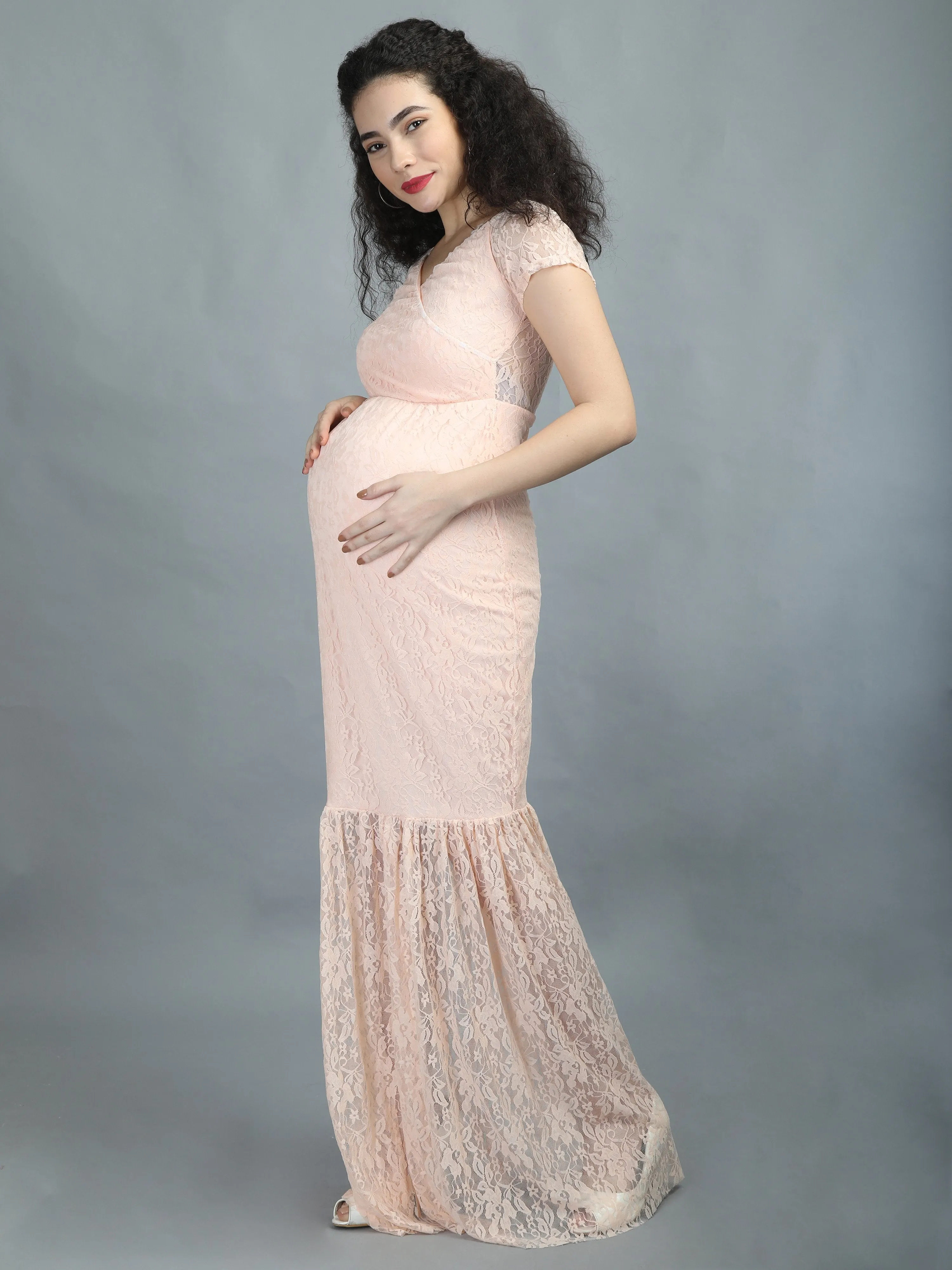 Raspberry Glow Maternity Dress