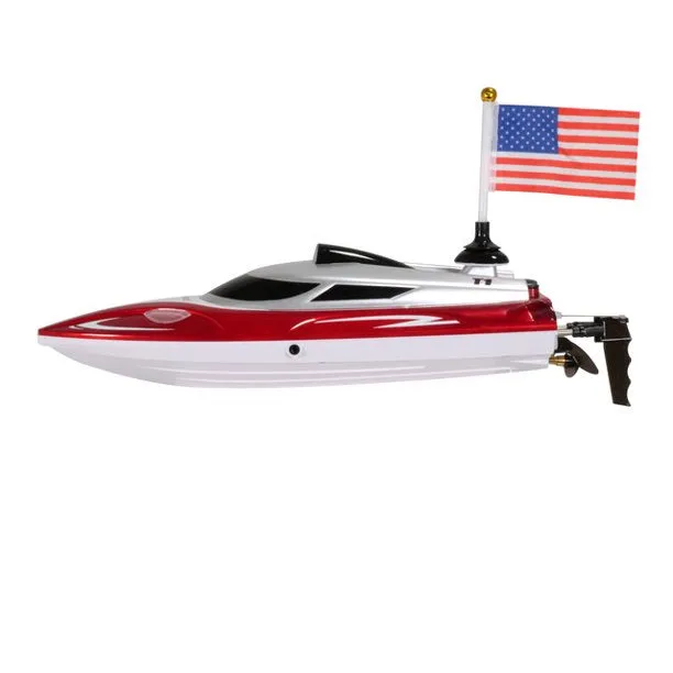 RC Boat Remote Control Boats for Pools and Lakes, 20 mph 2.4GHz Racing Boats, Low Battery Alarm, Capsize Recovery, Toy Gift (Red)