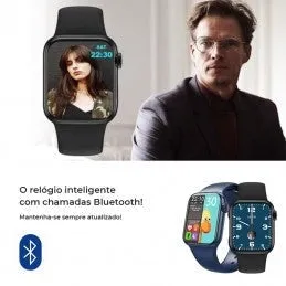 Relógio Smartwatch HW Pro Medição de Pulsação - Pressão Arterial - Oxigénio