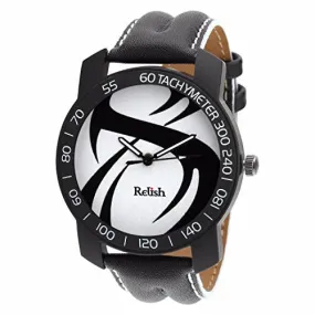 Relish-561 Stylish Black Case Analog Watches for Mens &amp; Boys