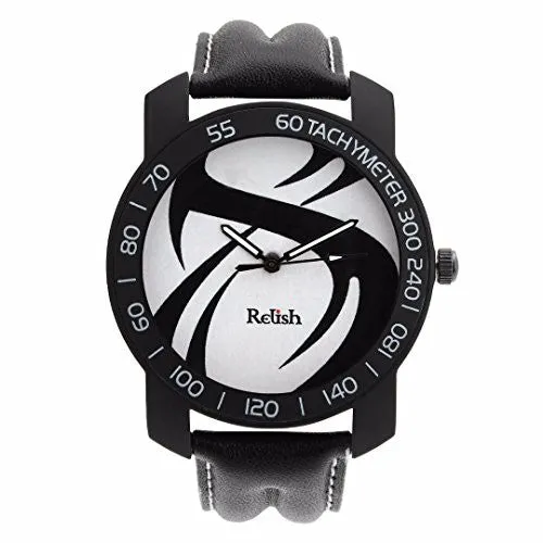 Relish-561 Stylish Black Case Analog Watches for Mens &amp; Boys