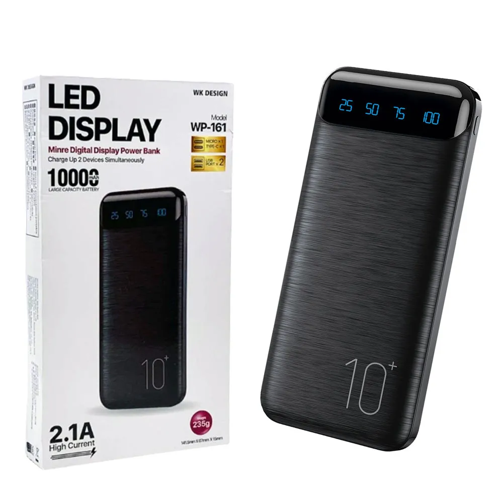 Remax WK Power Bank 10000mah Wp-161 Black