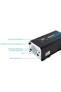 Renogy 3000W 12V Pure Sine Wave Inverter Charger w/ LCD Display