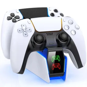 RGB Dual Fast Controller Charger For PS5: Charge and store your pads in style