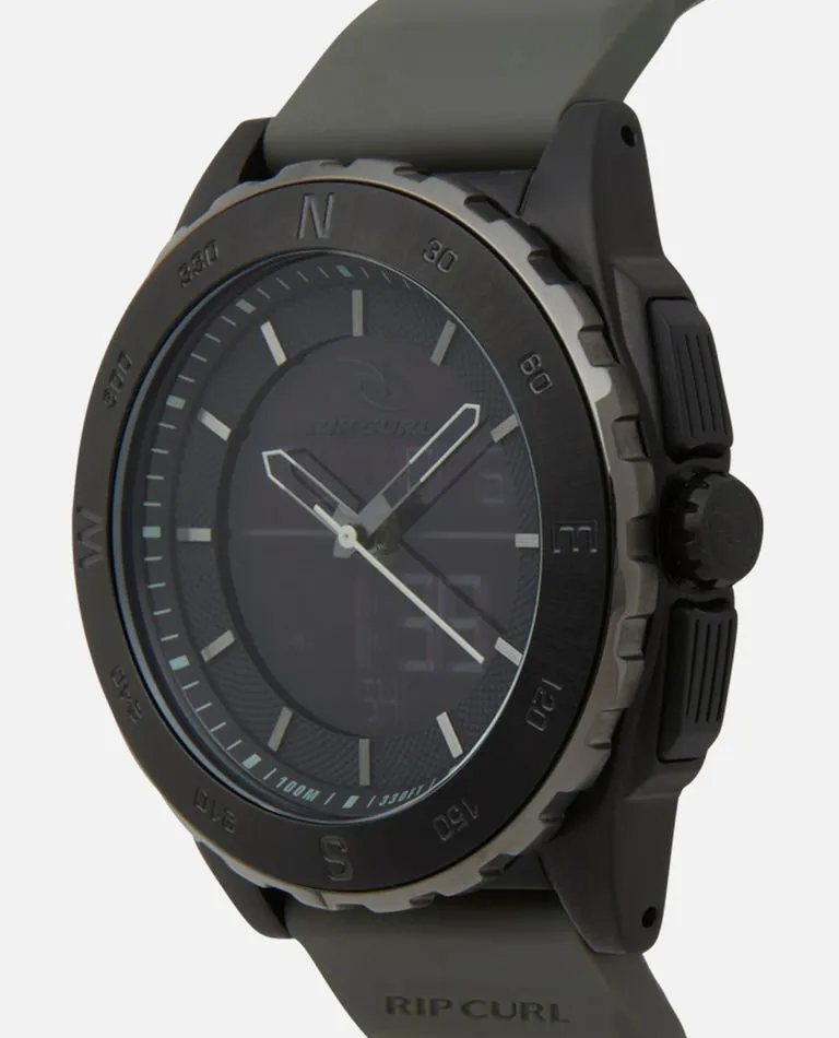 Rip Curl Rival Ana-Digital Rubber Watch-Army