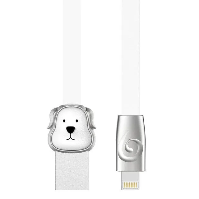 ROCK Zinc Alloy Mascot USB cable for iPhone 7 6 6s 5s for iPad 2 3 4, Tiger/Dog/Dragon/Monkey/Pig cable for IOS phone charger