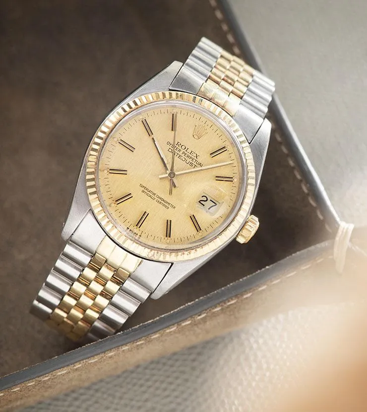 Rolex Datejust Steel and Gold 16013 Linen Dial