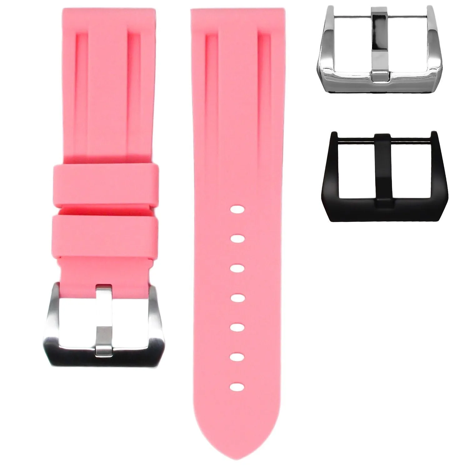 RUBBER STRAP FOR BREITLING BENTLEY MOTORS T - FLAMINGO PINK