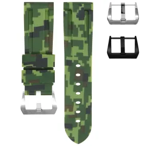 RUBBER STRAP FOR BREITLING BENTLEY MOTORS T - GREEN DIGI CAMO