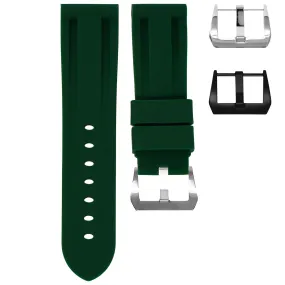 RUBBER STRAP FOR BREITLING CHRONOLINER - FOREST GREEN