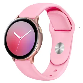 Samsung Galaxy Watch 4 40mm 44mm/Classic/Active 2 40mm 44mm/Galaxy Watch 3 41mm | 20mm Silicone Watch Band  | Pink