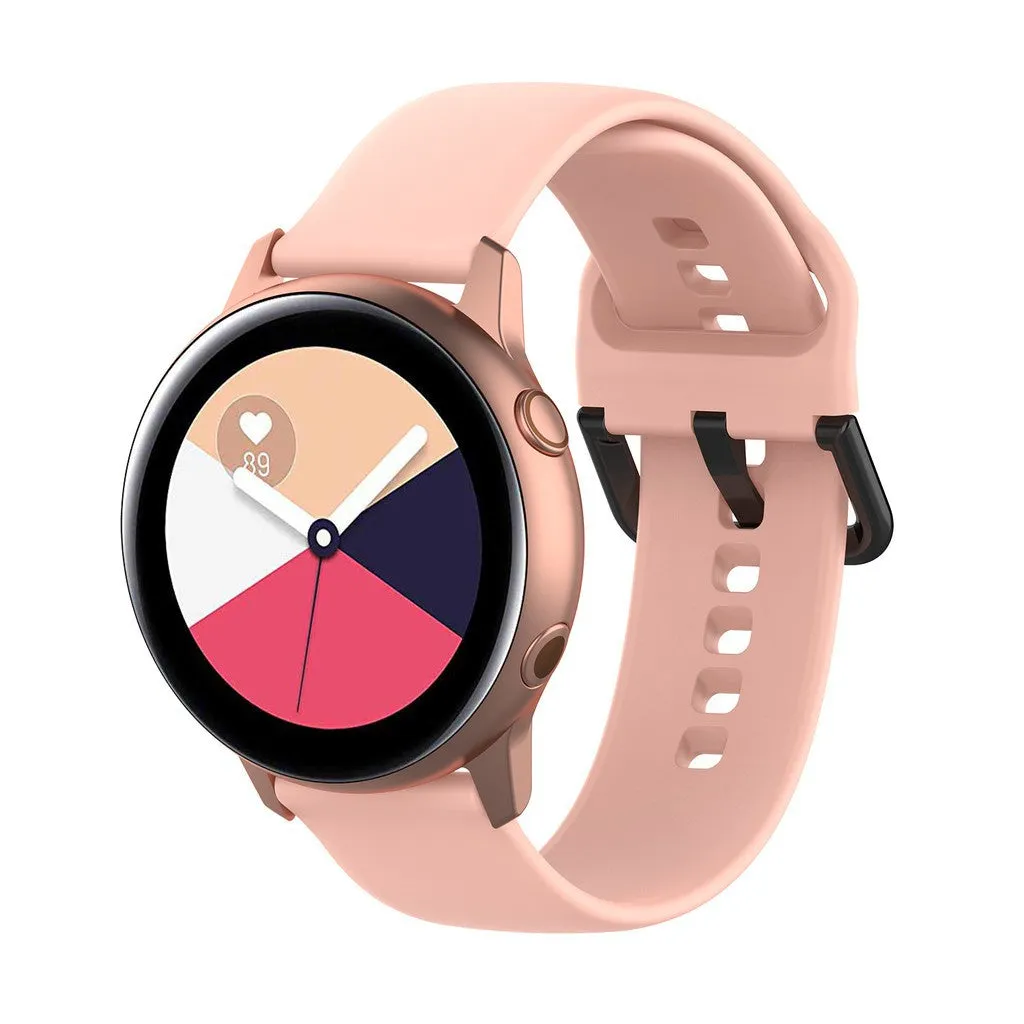 Samsung Galaxy Watch 4 40mm 44mm/Classic/Active 2 40mm 44mm/Galaxy Watch 3 41mm | Silicone Strap watch Band | Pink