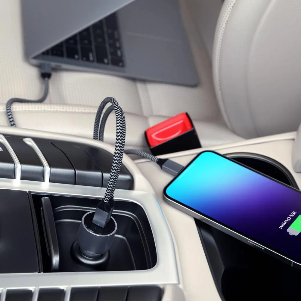 Satechi 40W Dual Port USB-C Car Charger (Space Grey)