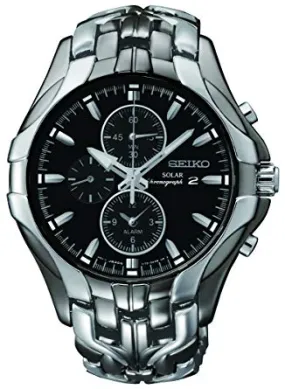 Seiko Men's Excelsior Black Ion Finish Solar