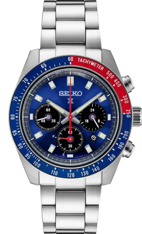 Seiko Prospex Speedtimer Solar Blue Dial Chronograph Men Watch SSC913