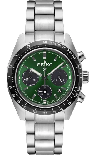 Seiko Prospex Speedtimer Solar Chronograph Green Dial Men's Watch SSC933