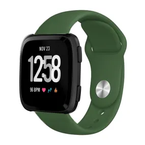 Silicone Strap For Fitbit Versa/Fitbit Versa 2/Fitbit Versa Lite Edition (Green-Plain)