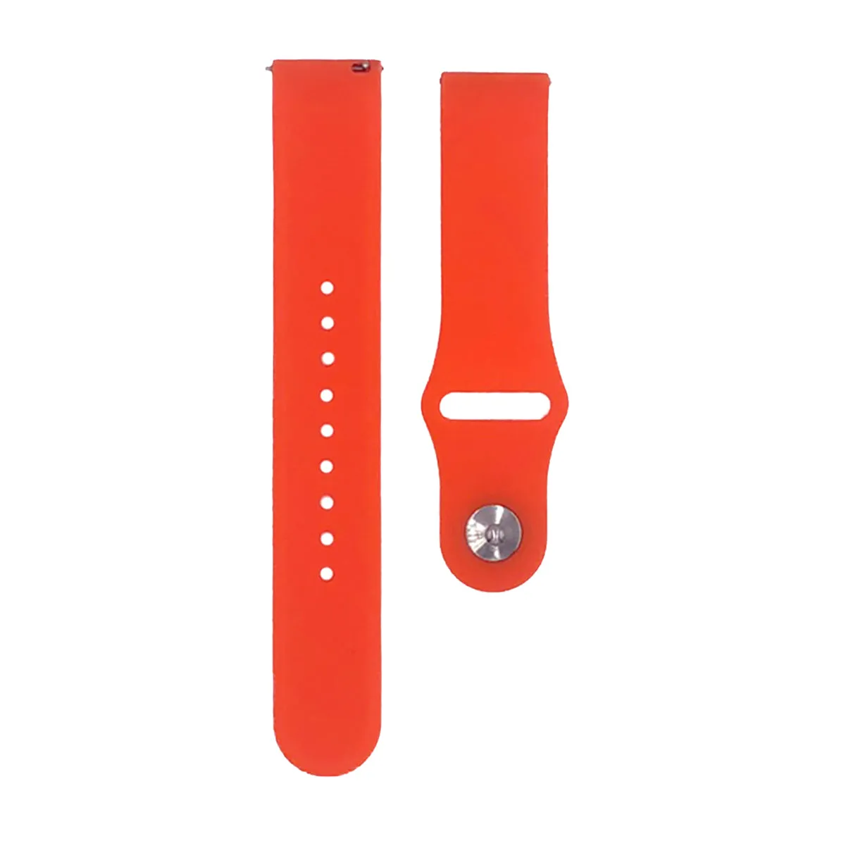 Silicone Strap For Fitbit Versa/Fitbit Versa 2/Fitbit Versa Lite Edition (Spicy Orange-Plain)