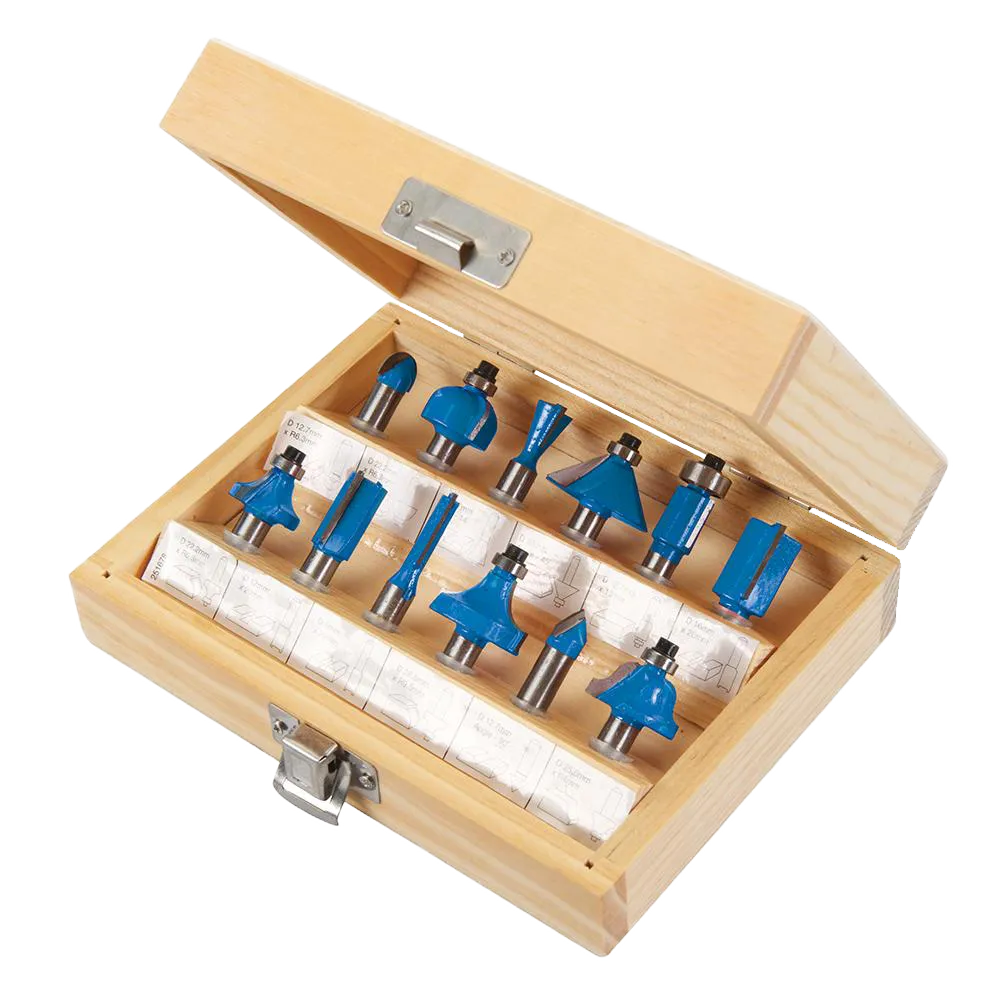 Silverline 8mm TCT Router Bit Set 12pce - 8mm