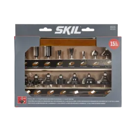 SKIL 91015 15pc Router Bit Set w/ Instructions