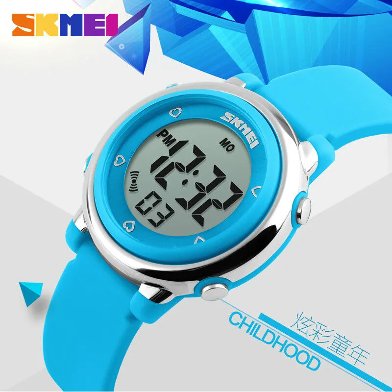 SKMEI Children LED Digital Watch Sports Watches Kids Cartoon Jelly Waterproof Children's Dress Wristwatches Relojes