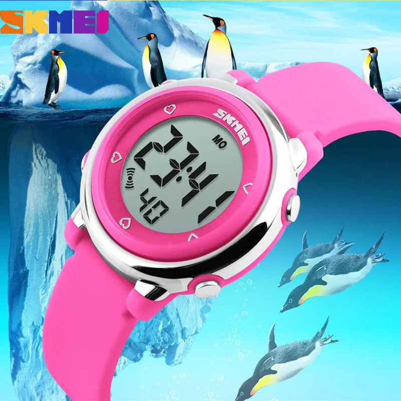 SKMEI Children LED Digital Watch Sports Watches Kids Cartoon Jelly Waterproof Children's Dress Wristwatches Relojes