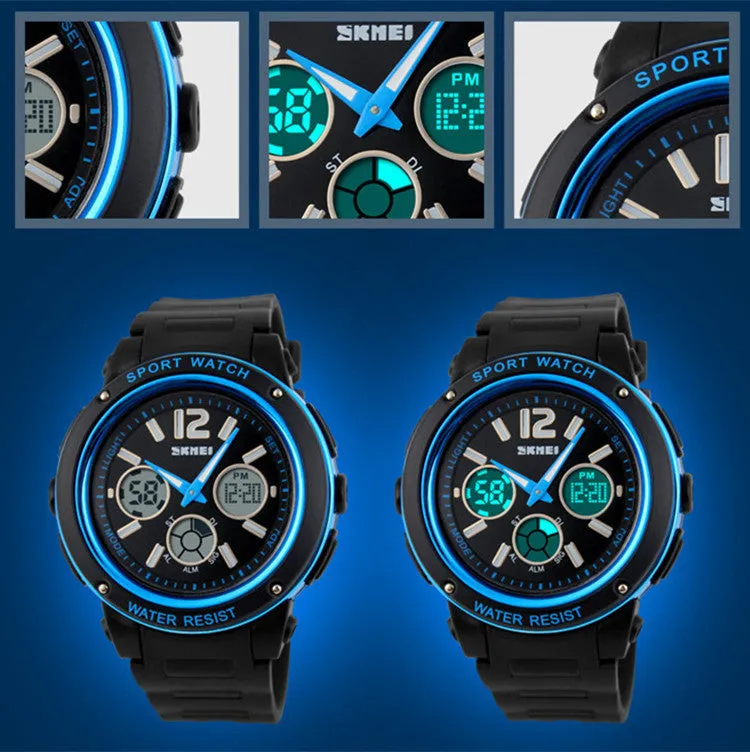 SKMEI Men Quartz Watch Women Sports Watches 3 Time Zone Digital Relogio Masculino Jelly Fashion Casual Wristwatches