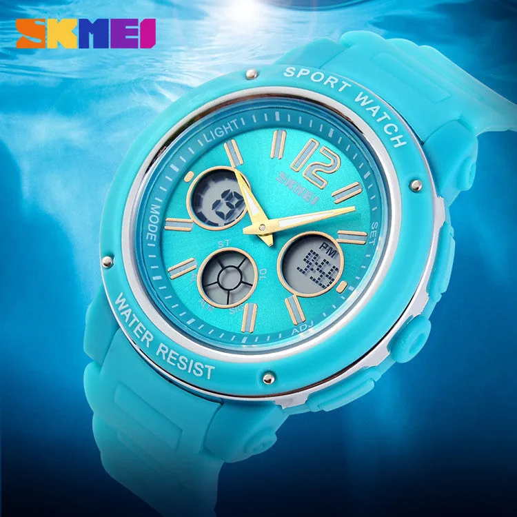 SKMEI Men Quartz Watch Women Sports Watches 3 Time Zone Digital Relogio Masculino Jelly Fashion Casual Wristwatches