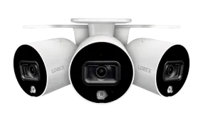 Smart Outdoor WiFi Security Camera With Advanced Active Deterrence (3-pack)