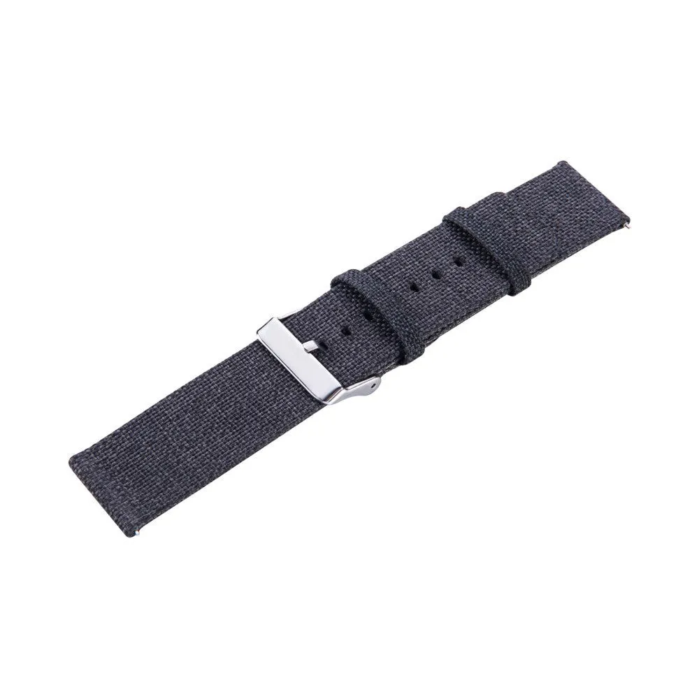 Smartwatch Nylon Canvas Rem - (20mm) - Sort