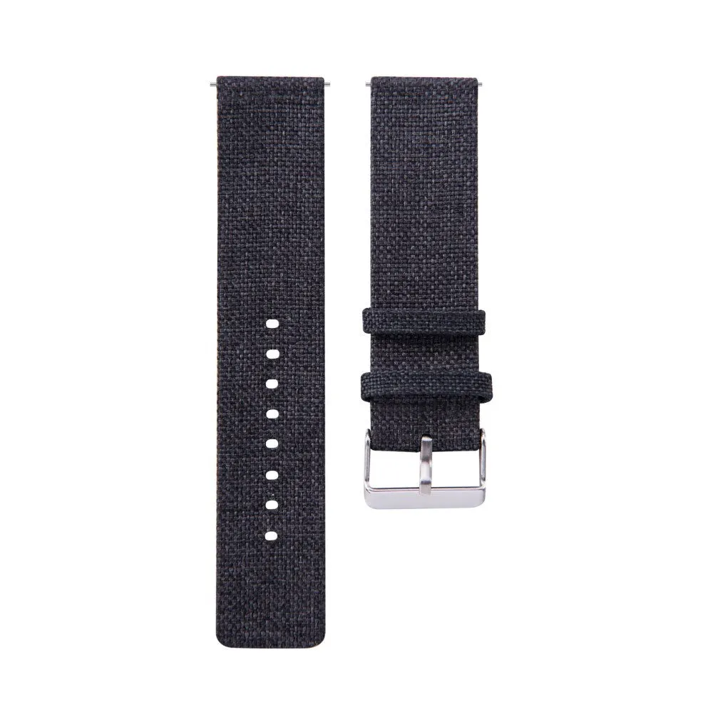 Smartwatch Nylon Canvas Rem - (20mm) - Sort