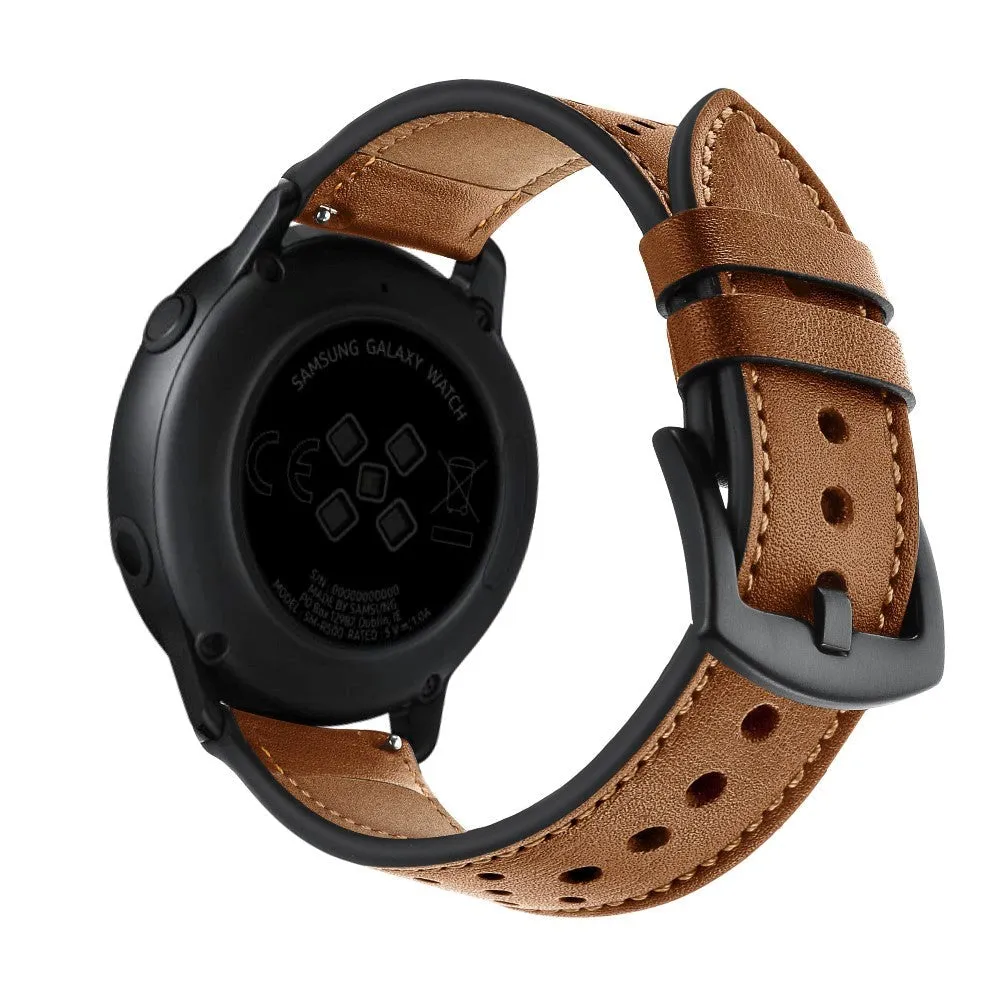 Smartwatch Universal Læder Rem (20mm) - Brun