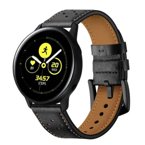 Smartwatch Universal Læder Rem (20mm) - Sort / Brun