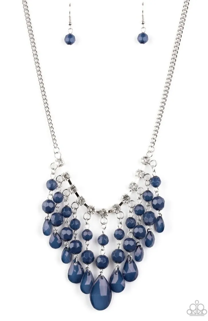 Social Network Blue Necklace  - Paparazzi  Accessories