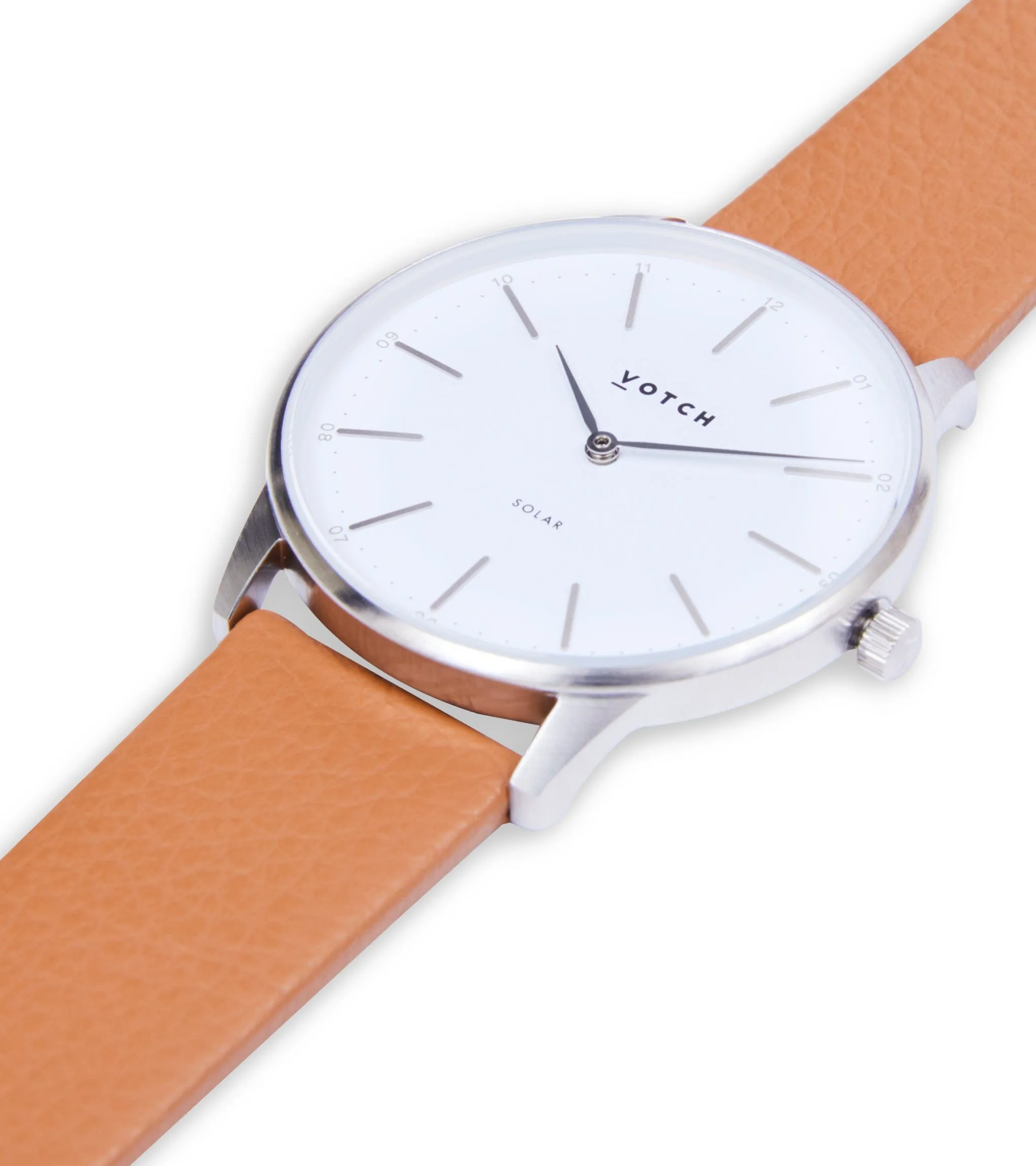 Solar Classic Appleskin Vegan Leather Watch | Silver & Tan