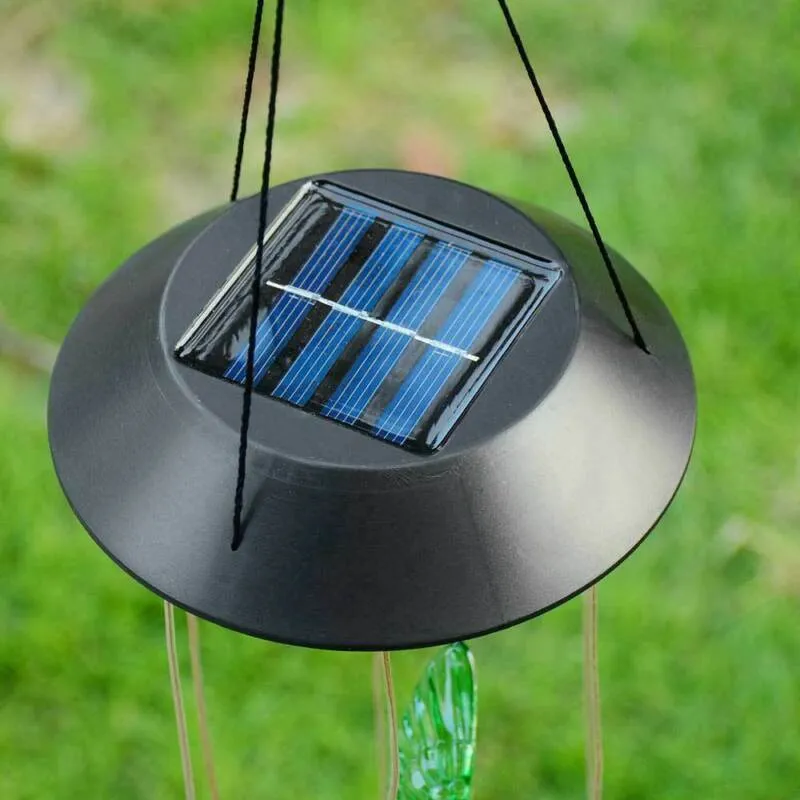 Solar Powered Hummingbird Wind Chime Lights