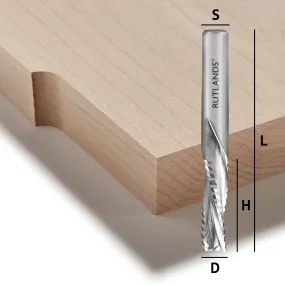 Solid Carbide Router Bit - Spiral Chipbreaker Down Cut 3 Flute