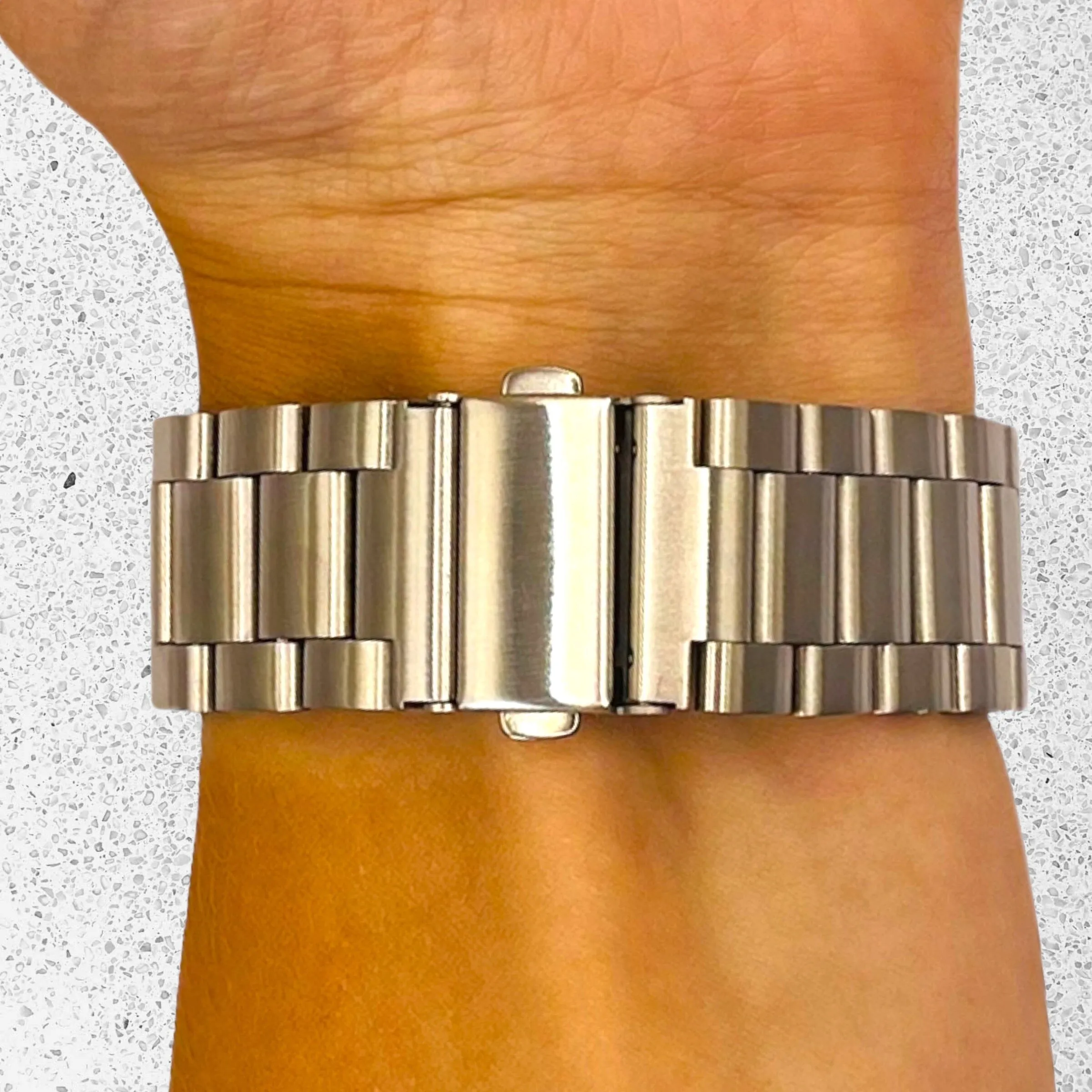 Stainless Steel Link Watch Strap Compatible with the Shinola 20mm Range