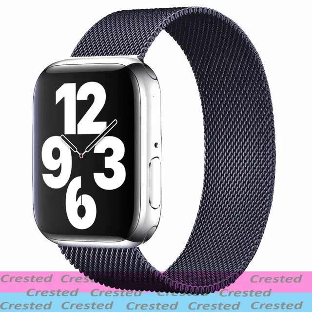 Strap For Apple watch band 44mm 40mm 38mm 42mm metal Magnetic Loop correa Accessories bracelet iWatch serie 4 3 SE 6 7 45mm 41mm