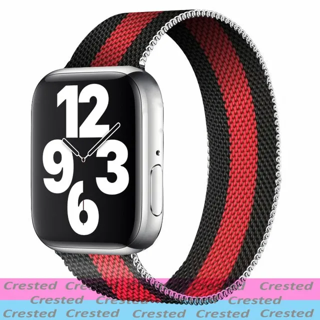 Strap For Apple watch band 44mm 40mm 38mm 42mm metal Magnetic Loop correa Accessories bracelet iWatch serie 4 3 SE 6 7 45mm 41mm