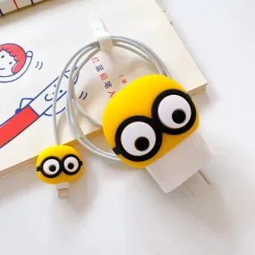 Super Cute Minion Eye Silicon Apple iPhone Charger Case