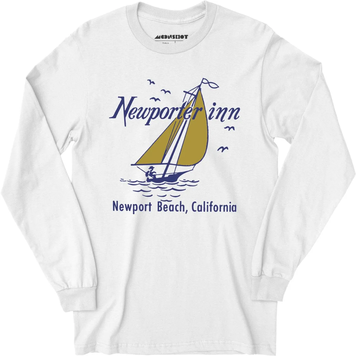 The Newporter Inn v2 - Newport Beach, CA - Vintage Hotel - Long Sleeve T-Shirt