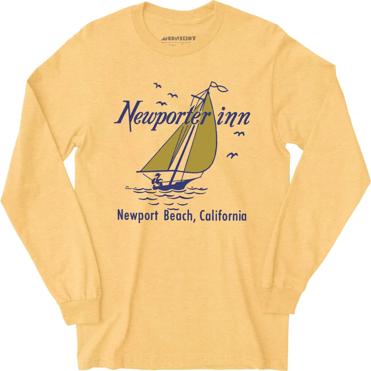 The Newporter Inn v2 - Newport Beach, CA - Vintage Hotel - Long Sleeve T-Shirt