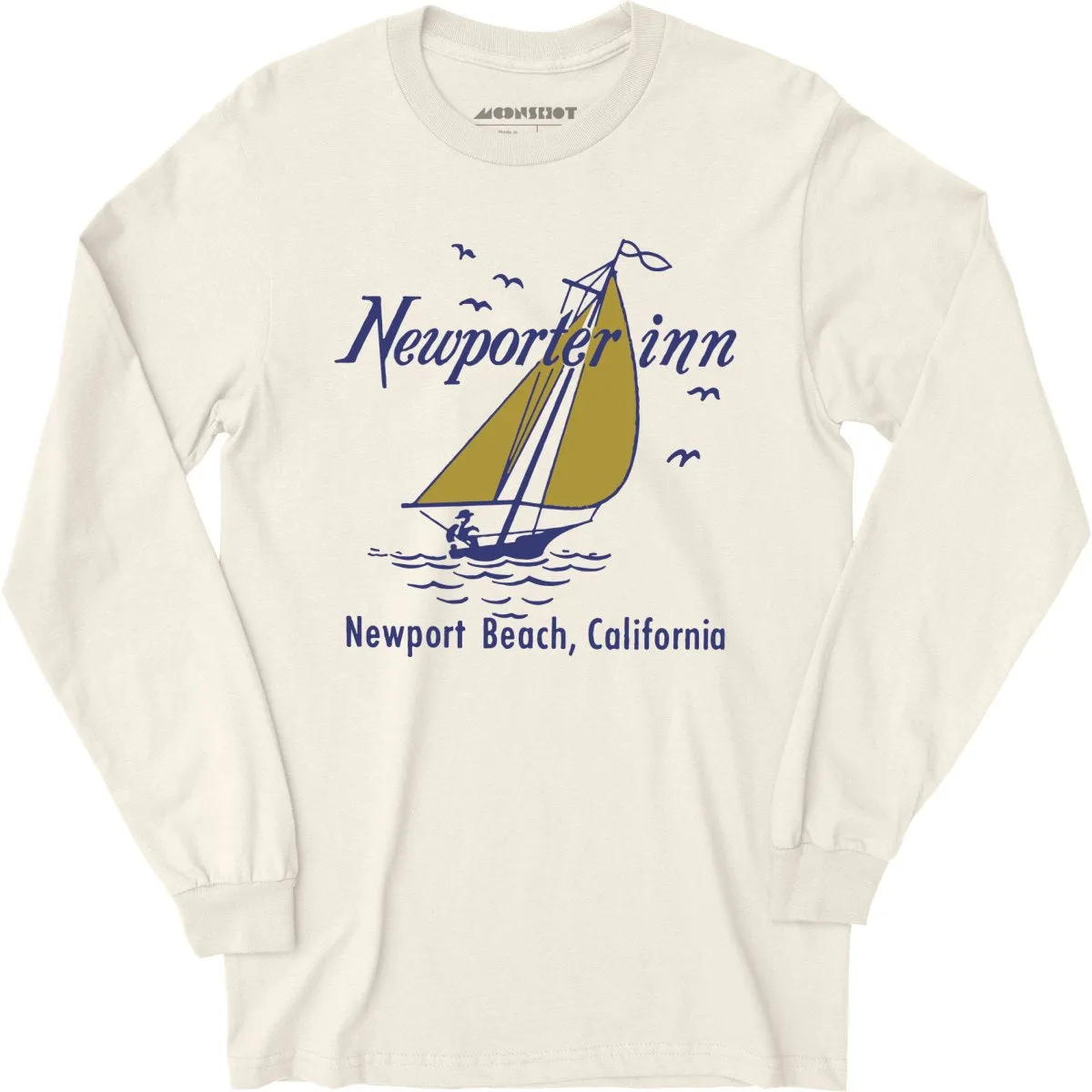 The Newporter Inn v2 - Newport Beach, CA - Vintage Hotel - Long Sleeve T-Shirt