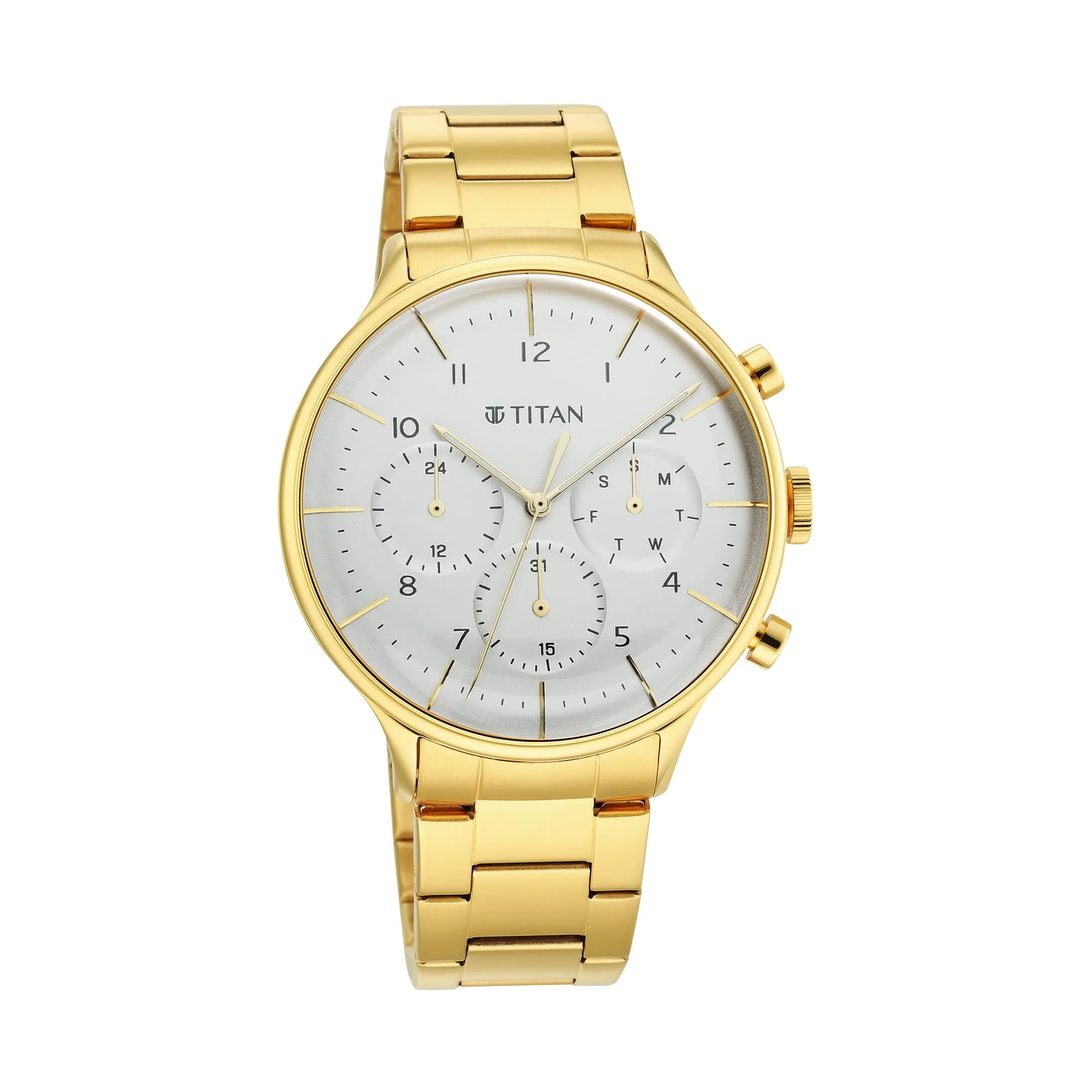 Titan Analog Gold Dial Men's Watch-90102YM01/NR90102YM01